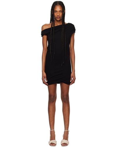 MSGM Off-The-Shoulder Minidress - Black