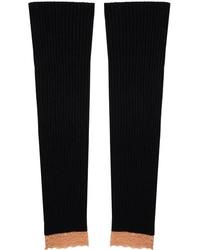 ANDERSSON BELL Ribbed Leg Warmers - Black