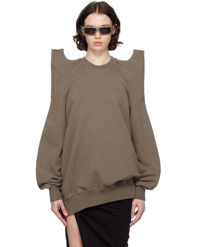 Rick Owens グレー Tecsweat スウェットシャツ - ブラウン