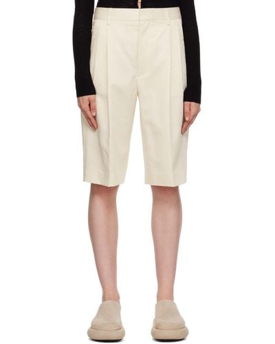 Filippa K Off-white Relaxed Shorts - Natural
