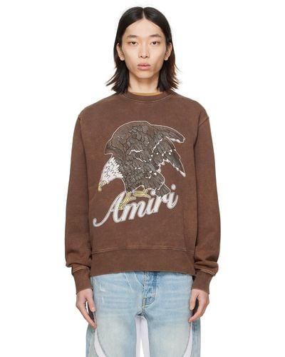 Amiri Brown Eagle Sweatshirt