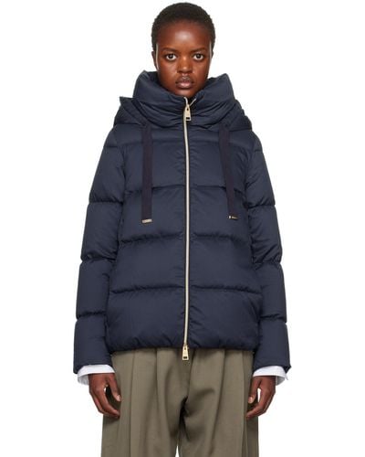 Herno Navy Quilted Down Jacket - Blue