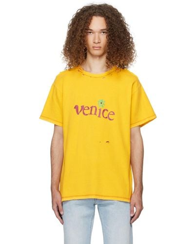 ERL 'venice' T-shirt - Yellow