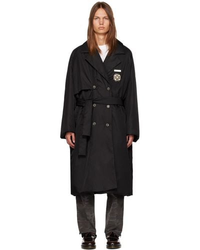 Song For The Mute Padded Trench Coat - Black