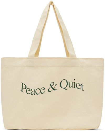 Museum of Peace & Quiet Museum of peacequiet cabas blanc cassé à logo - Neutre