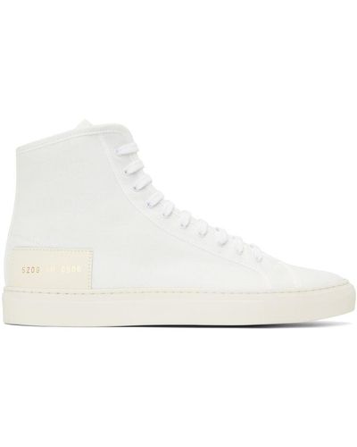 Common Projects White Recycled Nylon Tournament High Trainers