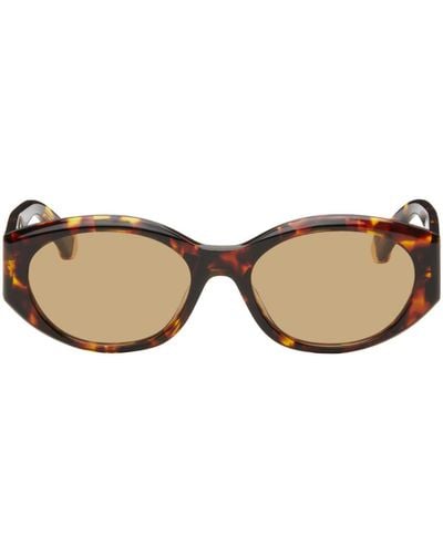 Stella McCartney Tortoiseshell Oval Sunglasses - Black