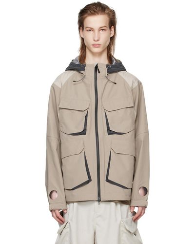Meanswhile Taupe Air Window Jacket - Natural