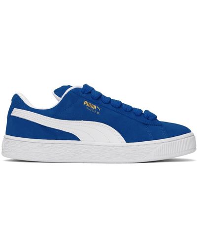 PUMA Baskets xl bleues en suède