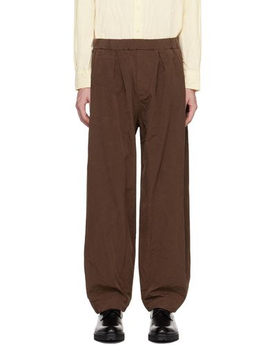 Casey Casey Pleat Trousers - Brown