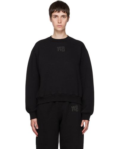 T By Alexander Wang Cotton Sweatshirt - Black