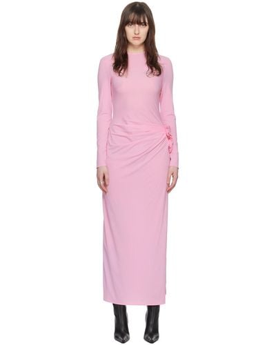 Magda Butrym Ruched Maxi Dress - Pink