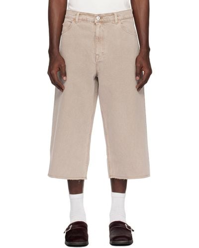 Our Legacy Taupe Capri Shorts - Natural