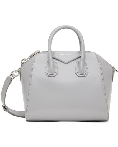 Givenchy Small Antigona Leather Tote Bag - Grey