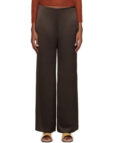 Vince Brown Flare Lounge Trousers - Black