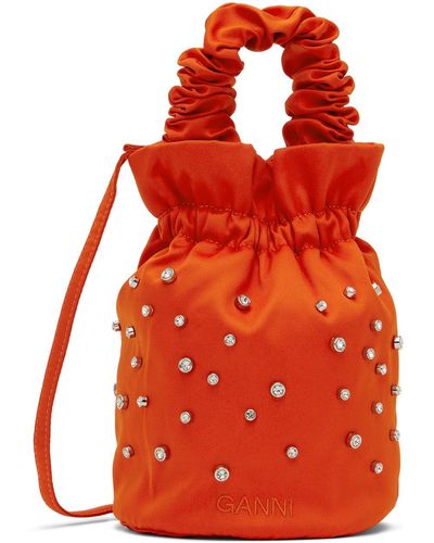 Ganni Mini sac à bandoulière de style pochette - Rouge