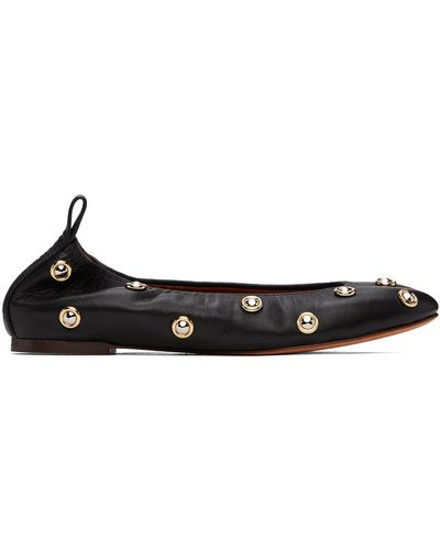 Lanvin Studs Ballerina Flats - Black