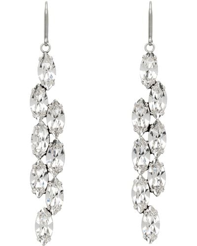 Isabel Marant Silver Crystal Earrings - Multicolour