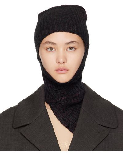 MM6 by Maison Martin Margiela Black Rolling Balaclava