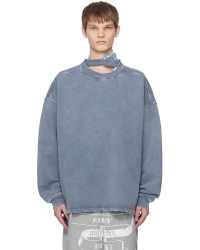 Y. Project Blue Triple Collar Sweatshirt