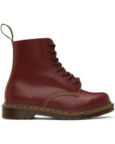 Dr. Martens Burgundy 'made In England' 1460 Boots - Brown