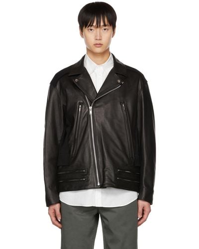 Undercoverism Biker Leather Jacket - Black