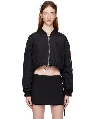 Ambush Cropped Bomber Jacket - Black