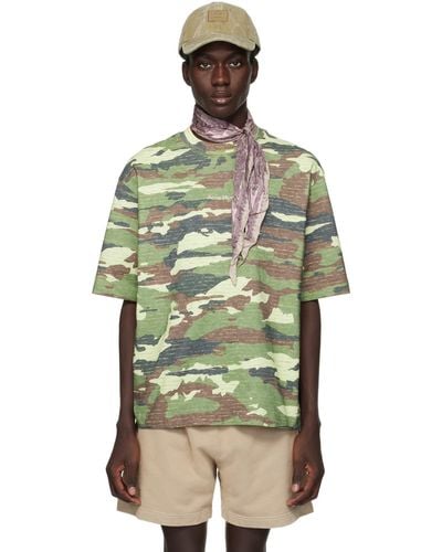 Acne Studios Green Camouflage T-shirt