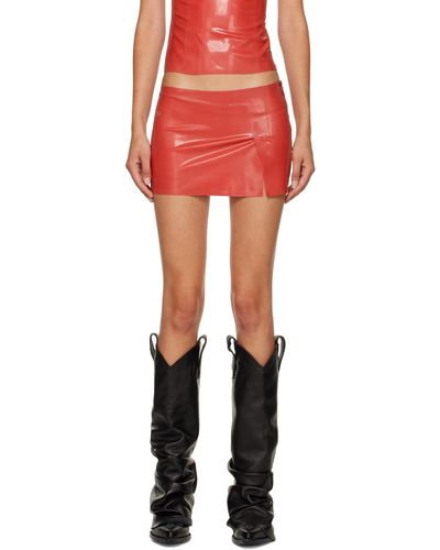 Miaou Red Micro Miniskirt
