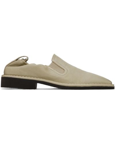 Lemaire Taupe Soft Loafers - Black