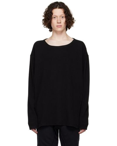 Greg Lauren Cotton Long Sleeve T-shirt - Black