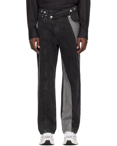Feng Chen Wang Panelled Jeans - Black