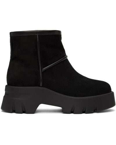 Gianvito Rossi Black Shearling Ankle Boots