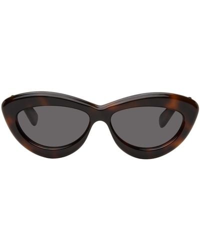 Loewe Brown Cat-eye Sunglasses - Black