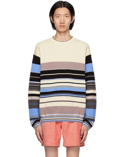 PS by Paul Smith Off-white Striped Jumper - Black