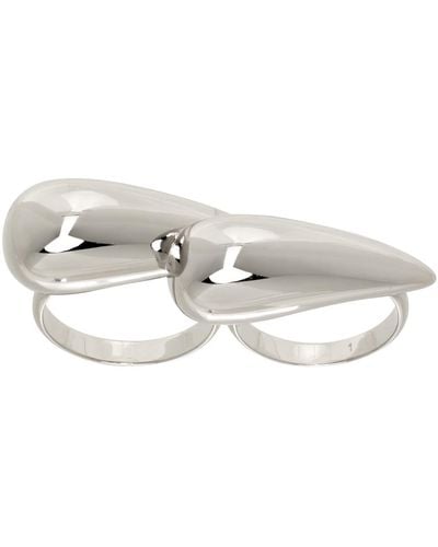 Givenchy Silver G Tears Ring - Black