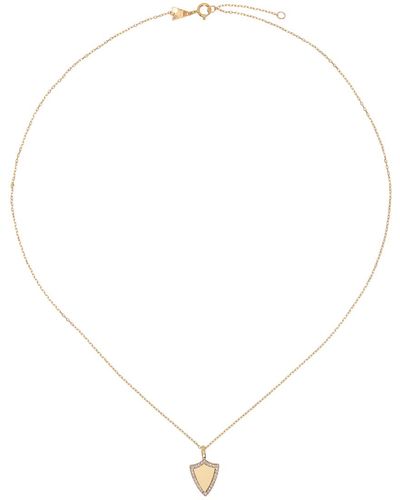 Adina Reyter Shield Necklace - White