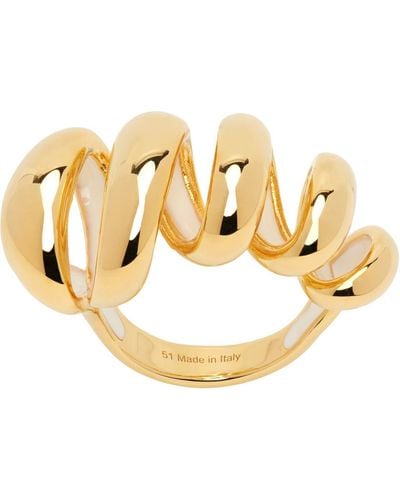 Lanvin Melodie Ribbon Ring - Metallic