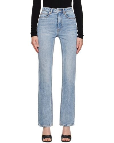 Alexander Wang Blue Stacked Jeans - Black