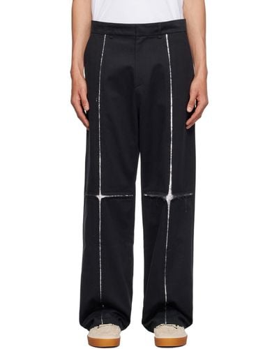 Bluemarble Marble Sequins Trousers - Black