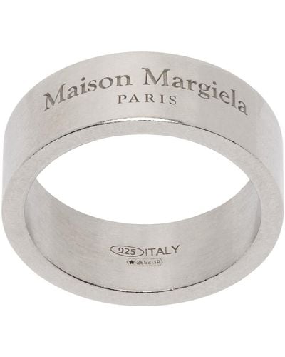 Maison Margiela Silver Logo Ring - Metallic
