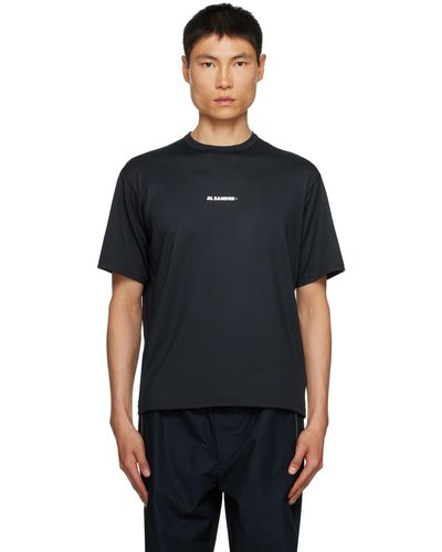 Jil Sander T-shirt noir à logo imprimé