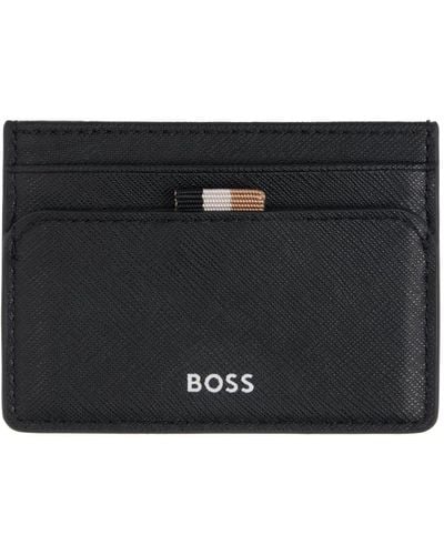 BOSS Black Faux-leather Card Holder