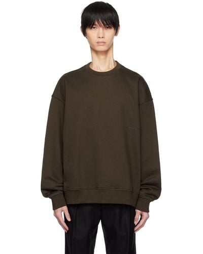 WOOYOUNGMI Brown Patch Sweatshirt - Black
