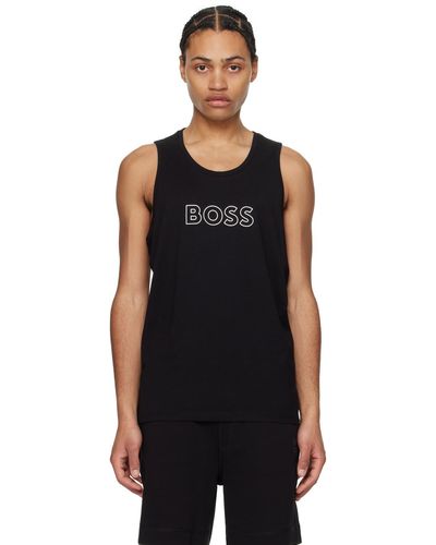 BOSS Outline Tank Top - Black