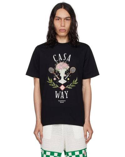Casablancabrand Ssense Exclusive Black Casa Way T-shirt