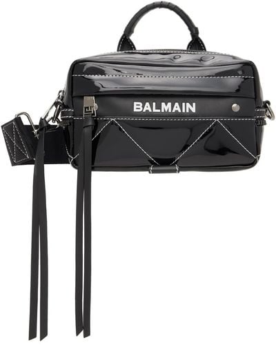 Balmain Logo Print Bag - Black