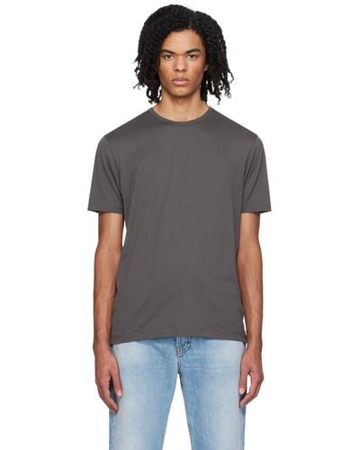Sunspel Grey Classic T-shirt - Black