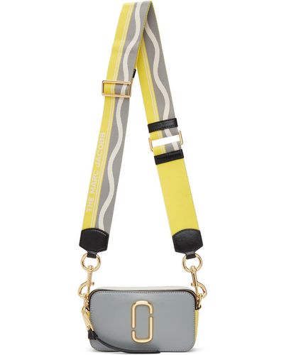 Marc Jacobs Gray & Yellow 'the Snapshot' Bag