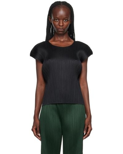 Pleats Please Issey Miyake Black Monthly Colours July T-shirt